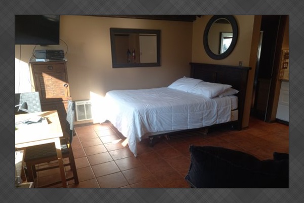 Full-size bed.