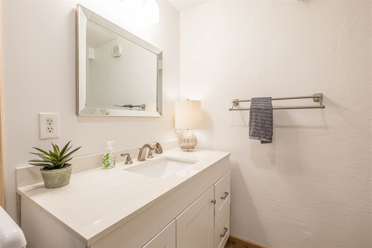 Beautiful Vanity in Guest Bathroom