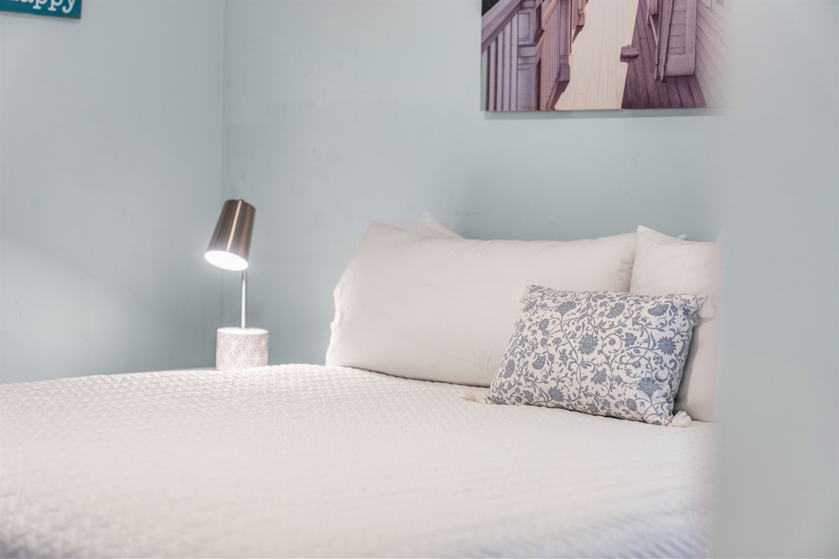 Bedroom 2: King bed shares jack n jill bath | Sand Dollar | 102 Oceanview | 1116 Ocean Blvd, Isle of Palms, SC | IOP Escapes