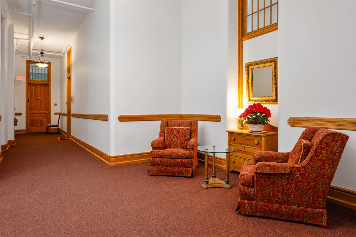 Quiet Sitting Area off the Main Hall