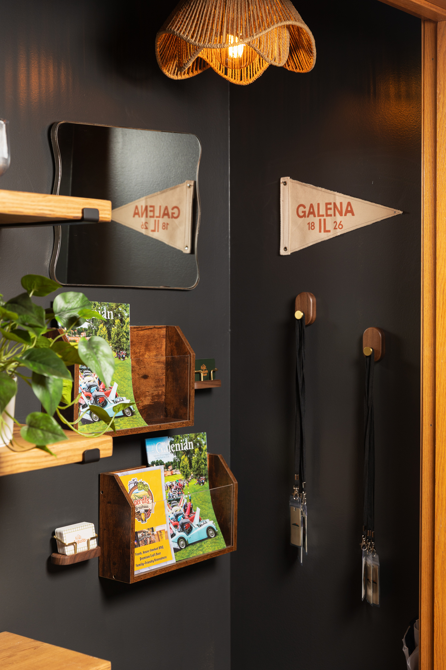 The Galena closet: your key cards to the masters club and local info...