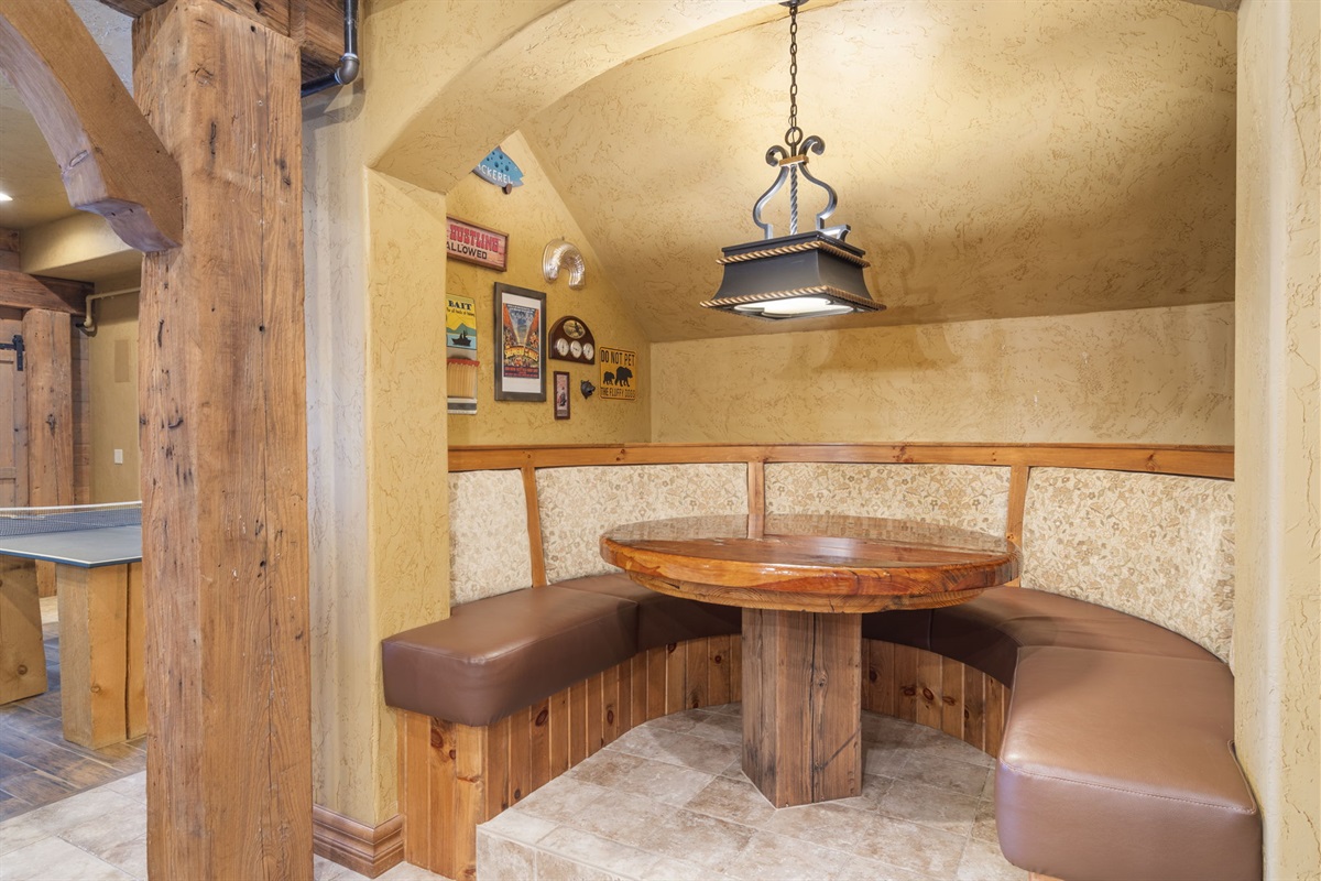 Lower level bar seating