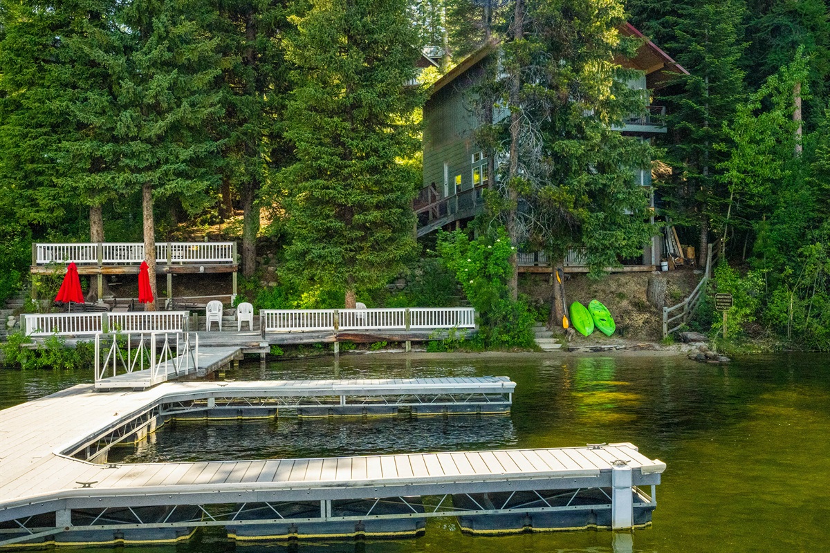 Private 6-slip marina — McCall vacation rental with boat dock access