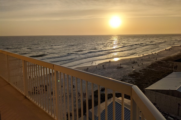 Sunset view from backside of balcony