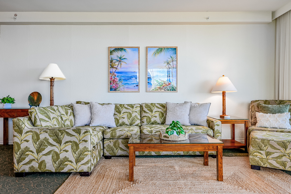 Sleeper sofa allows for up to 8 guests