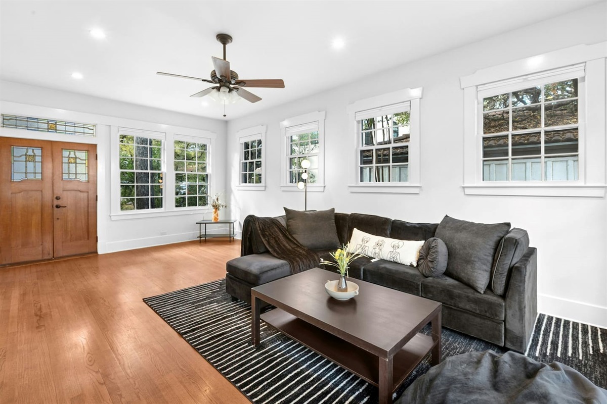 Cozy living space to unwind after a day out