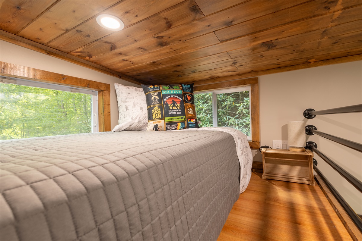 The second loft offers a cozy twin memory foam mattress - perfect for an additional guest.