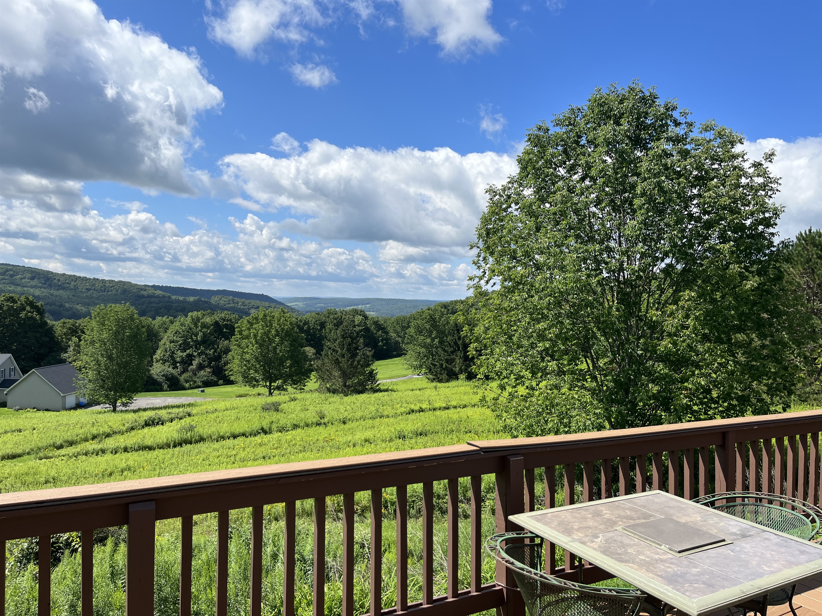 Front deck with long distance views