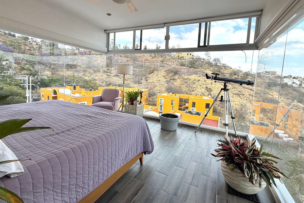 Master Bedroom w/ Full Glass Walls