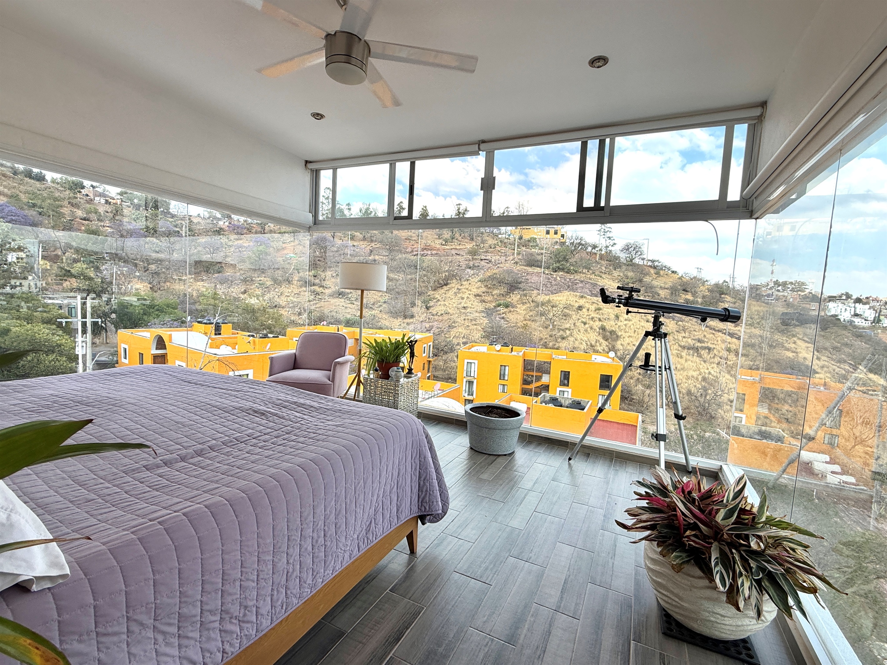 Master Bedroom w/ Full Glass Walls