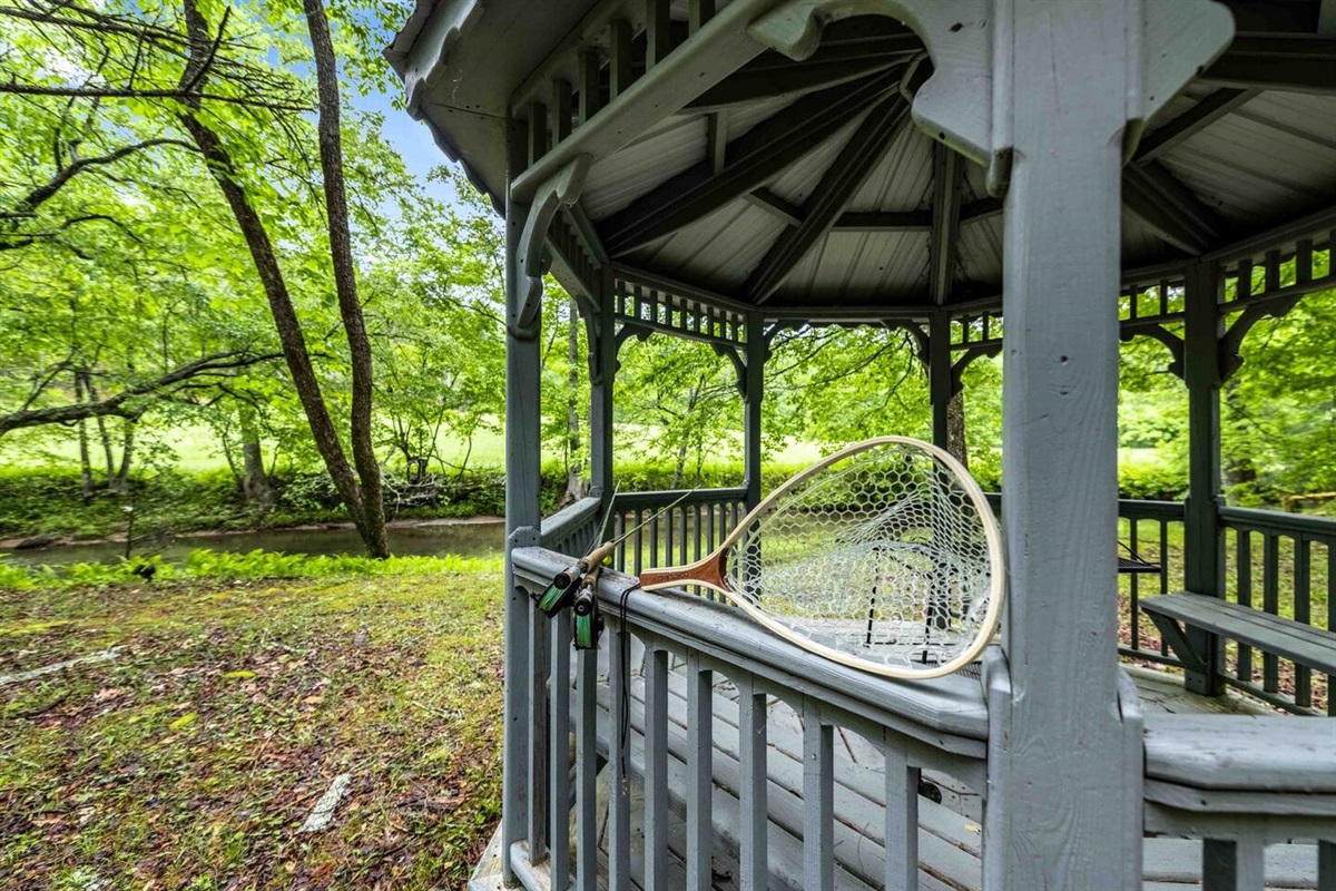 Gazebo down the Fightingtown Creek.  A good creek for catching trout.