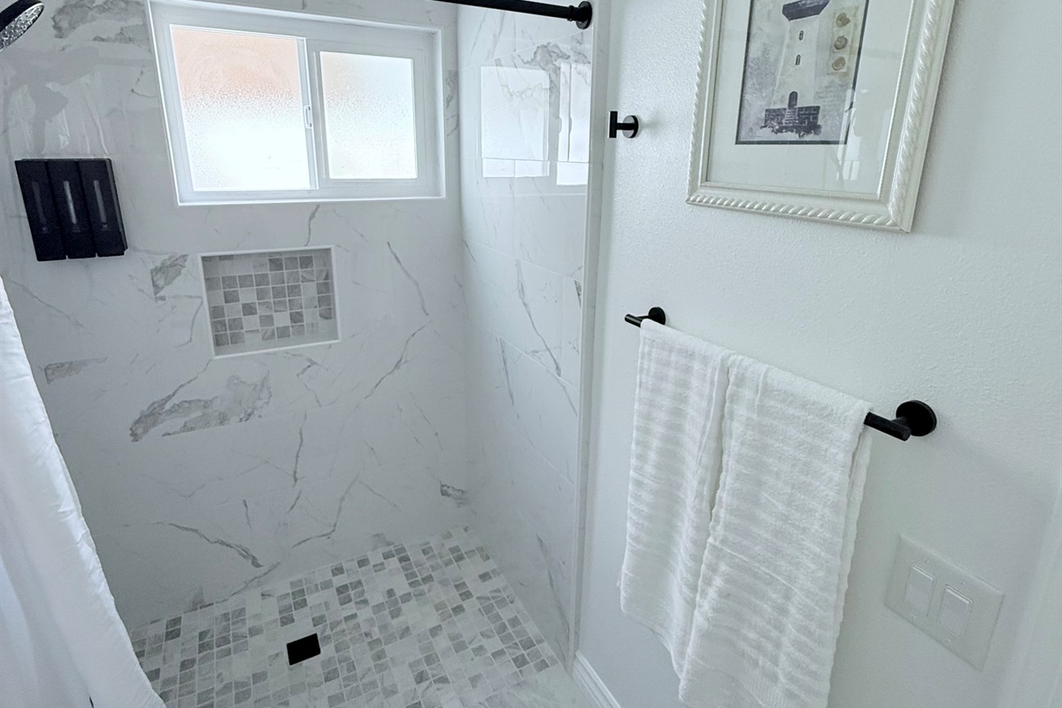 Curb-less Walk-In shower