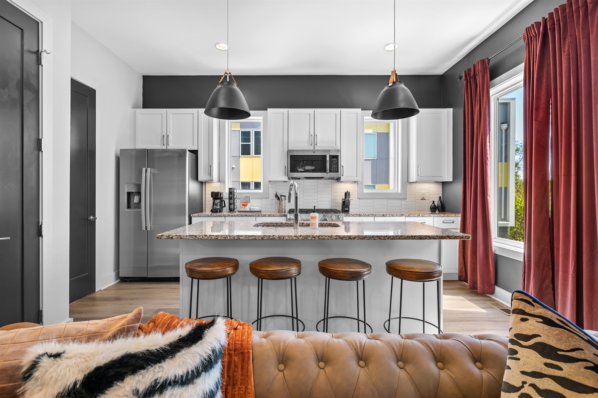 Kitchen: Stylish space with modern flair, perfect for culinary adventures and entertaining!