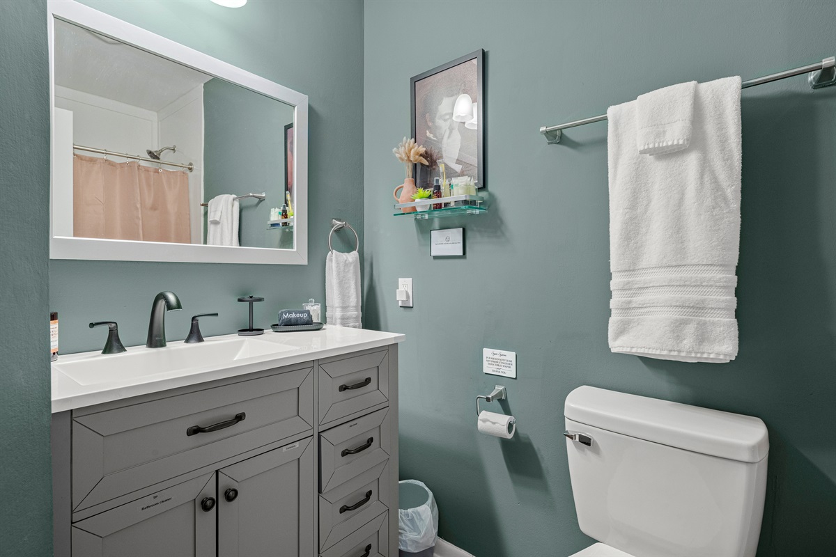 Designed for your convenience, our bathrooms feature pull-out makeup mirrors.