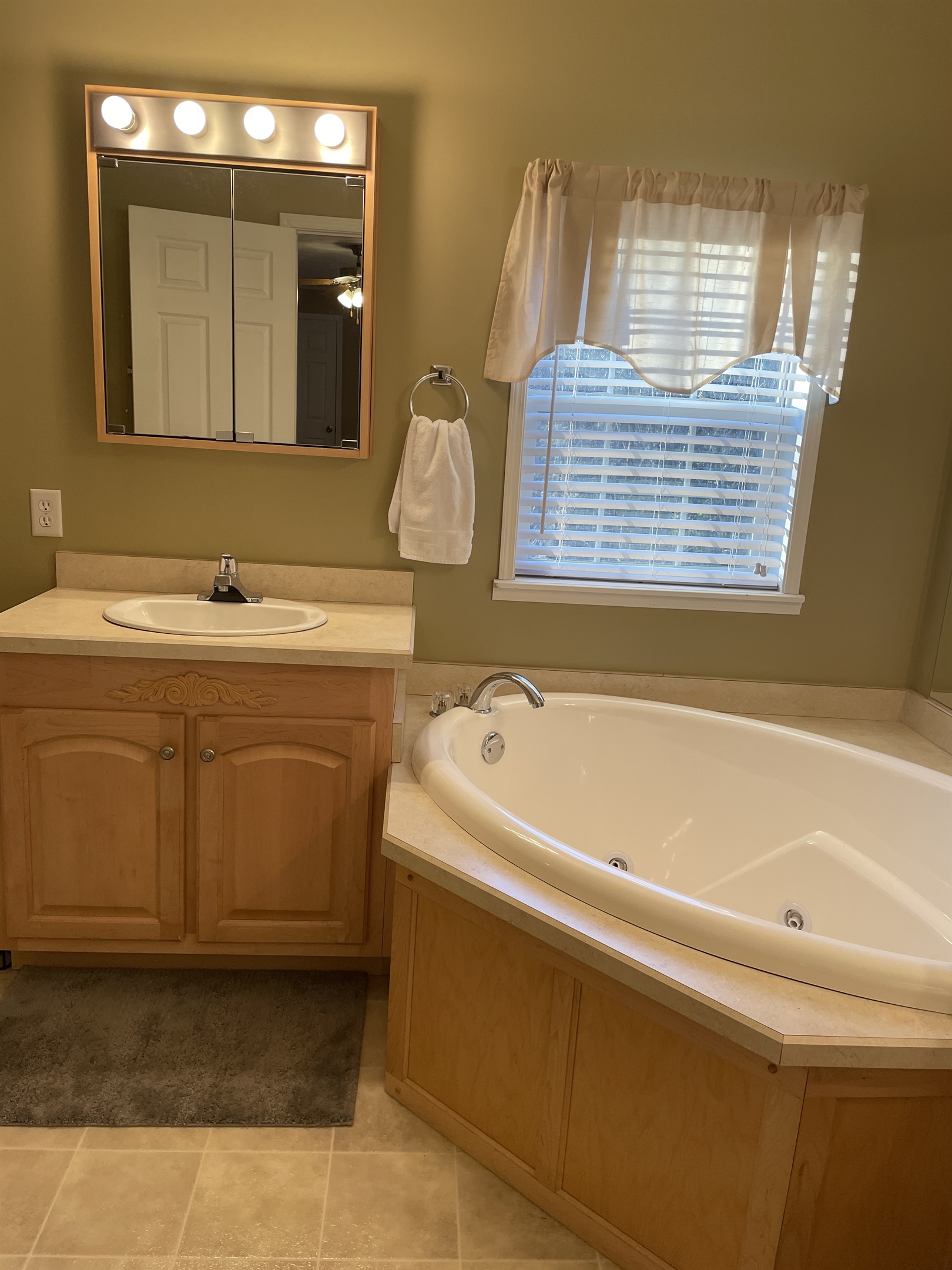 Ensuite bath with jetted tub and shower