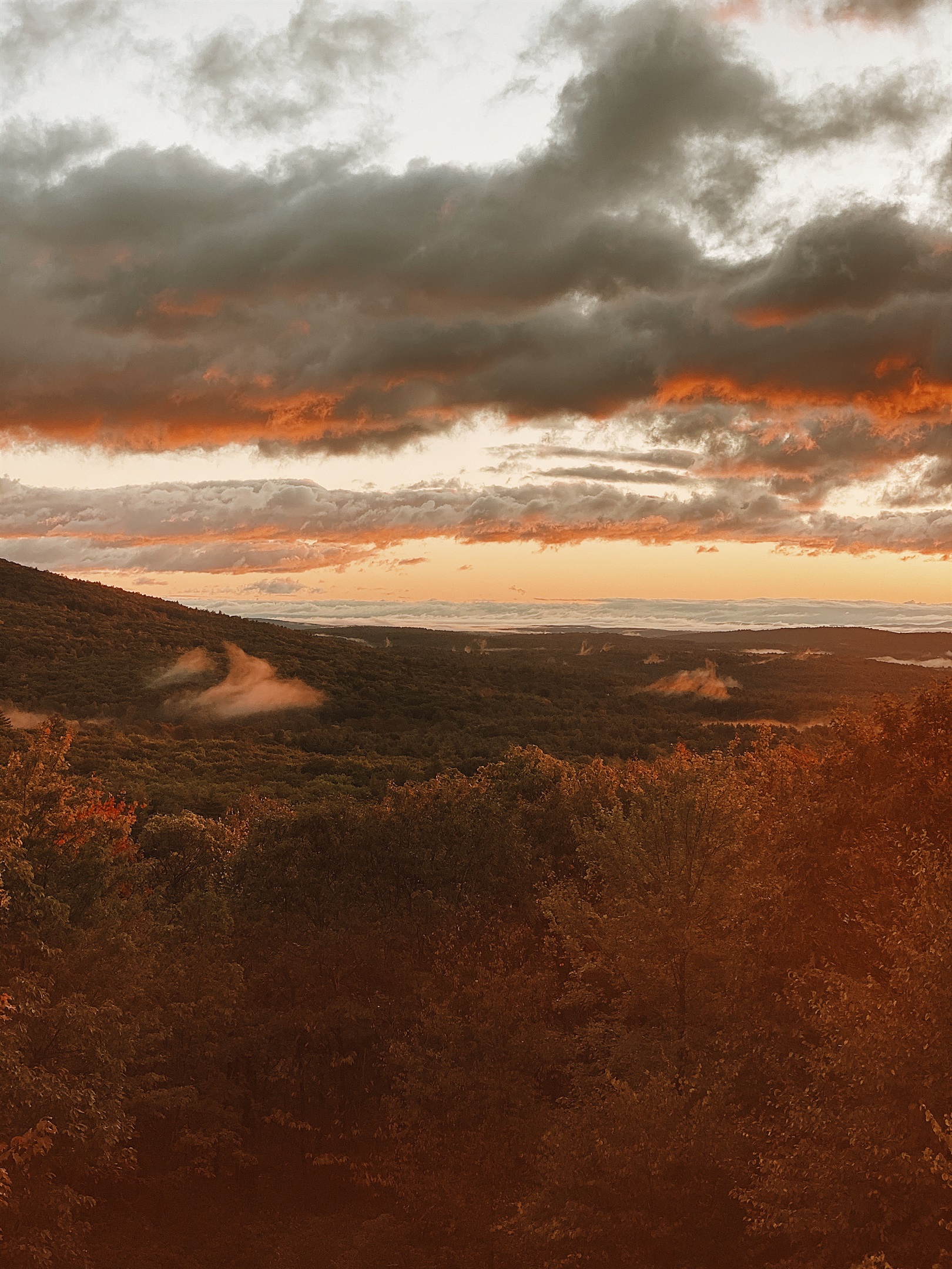 Reflected sunset views.