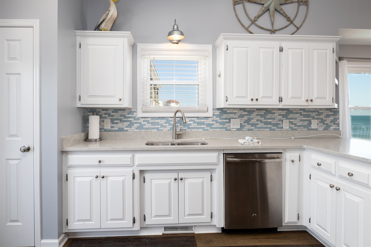 Clean, well equipped kitchen