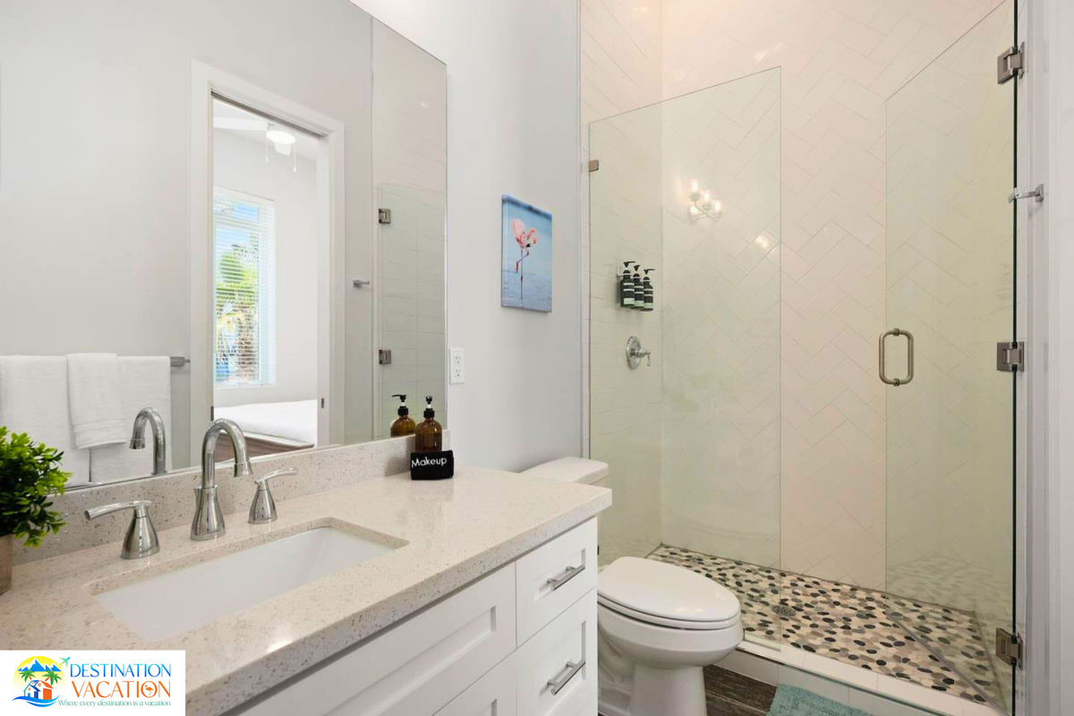 A beautifully appointed bathroom adds luxury to every morning.