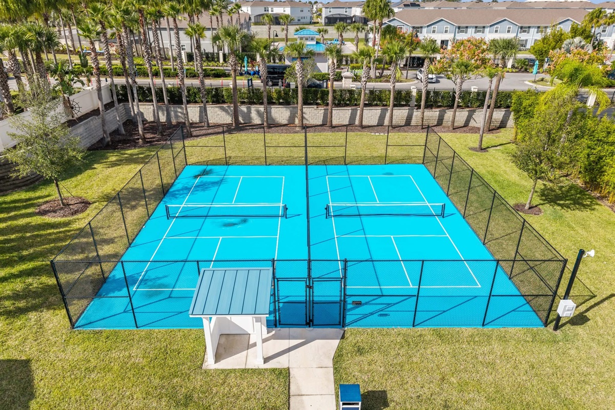 On-site pickleball courts for outdoor fun and active days during your stay!