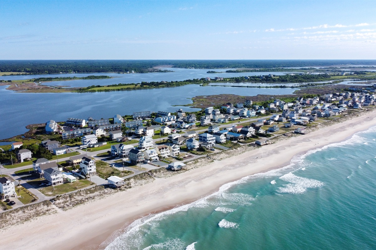 North Topsail Beach at low-tide