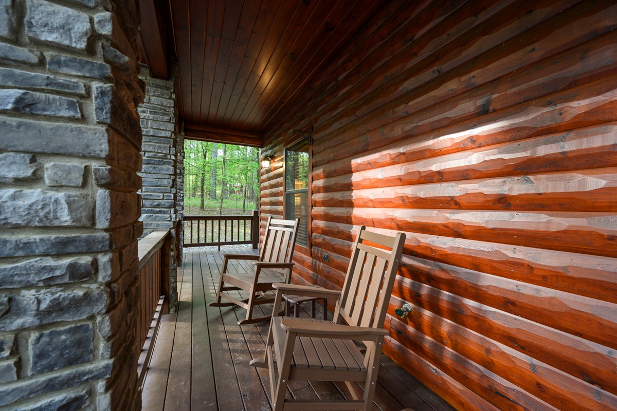 It's not a cabin in the woods without porch rocking chairs.