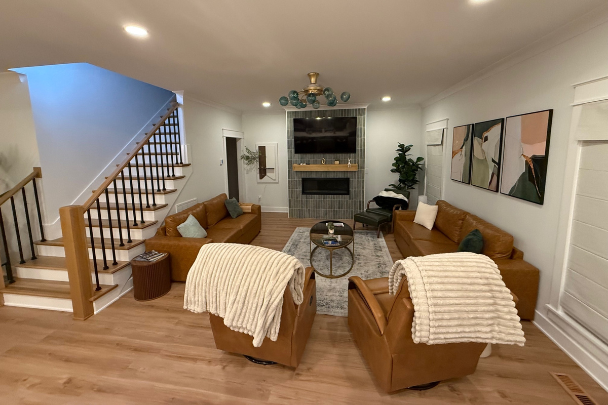 Living area by the kitchen