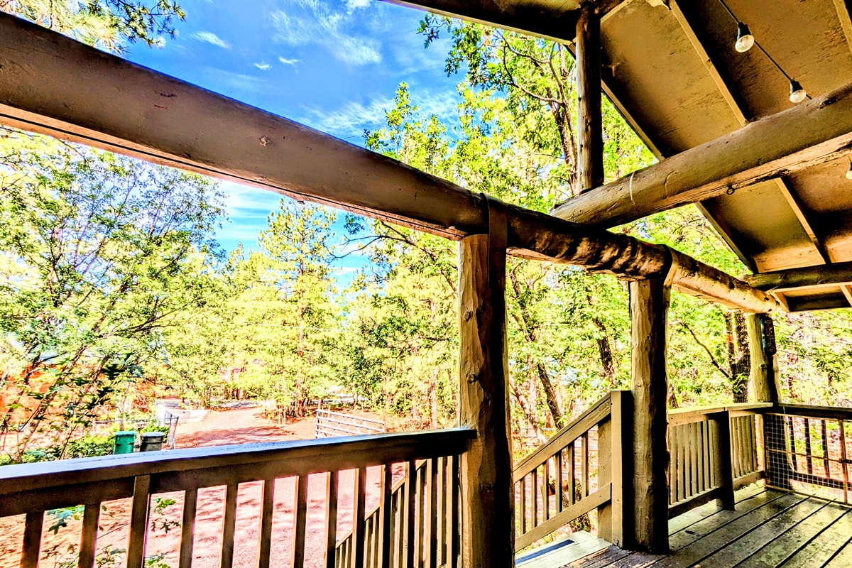 Deck View of Private Driveway