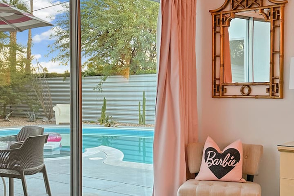 Bedroom 2 with direct pool access