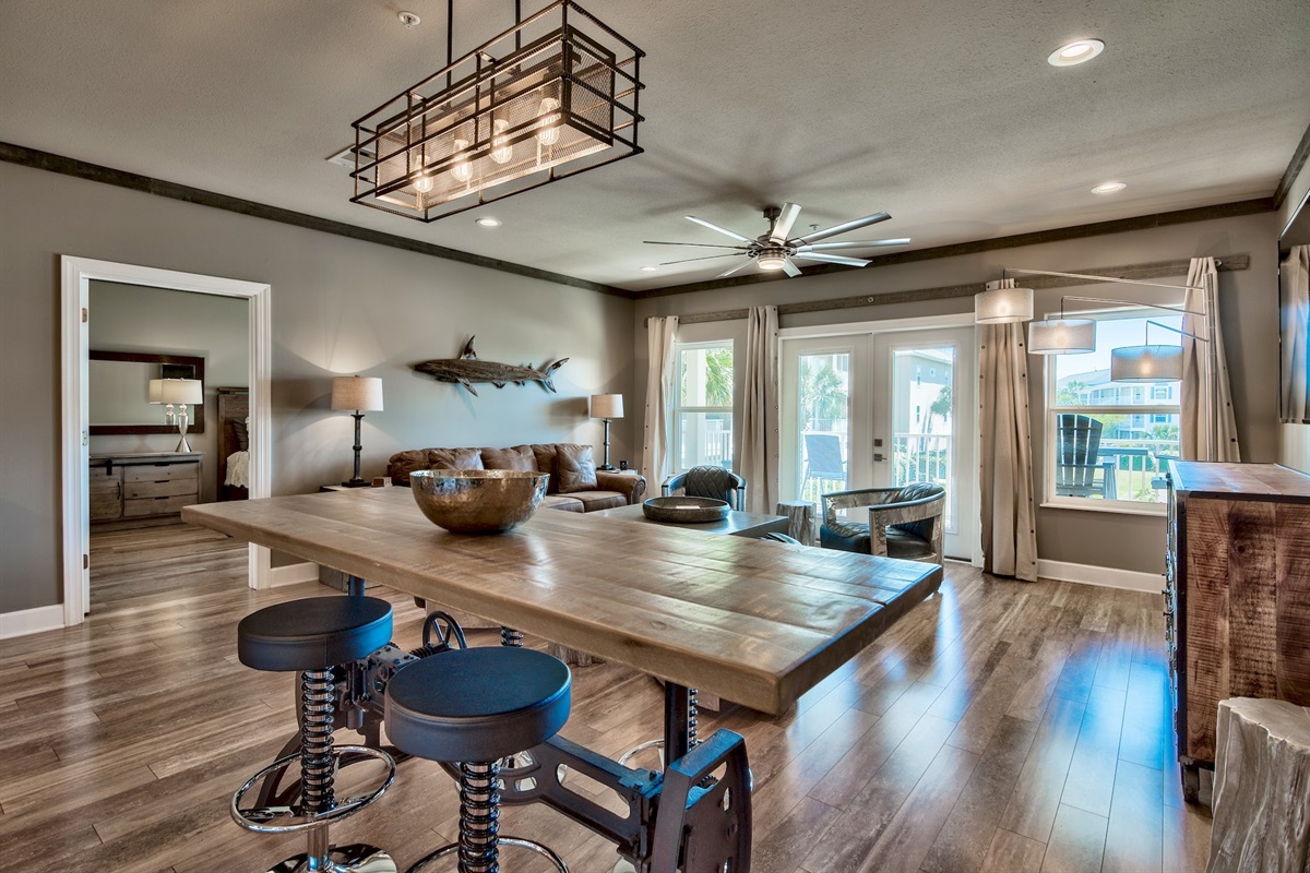 Dining Room with custom furniture