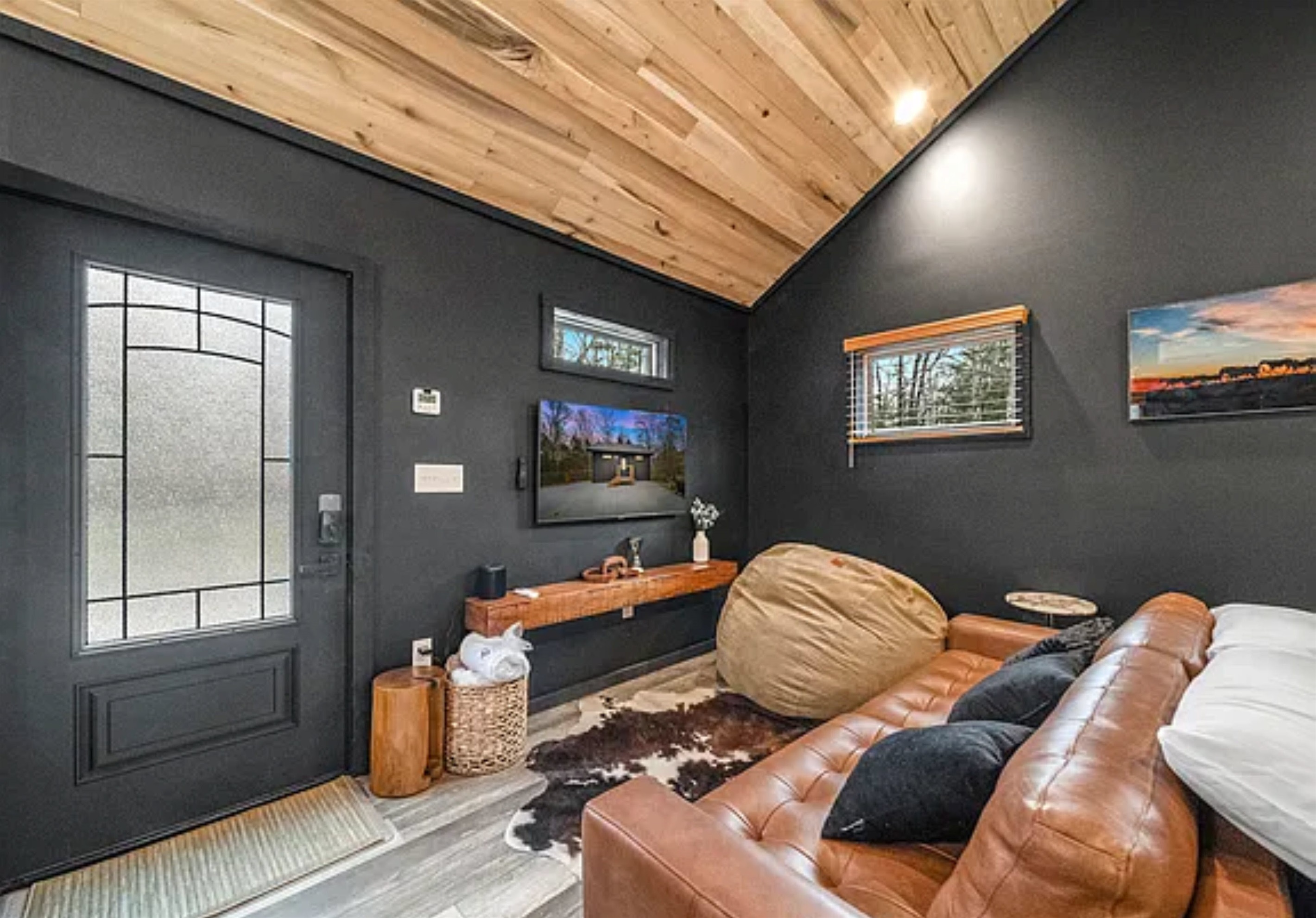 Comfy sofa and beanbag