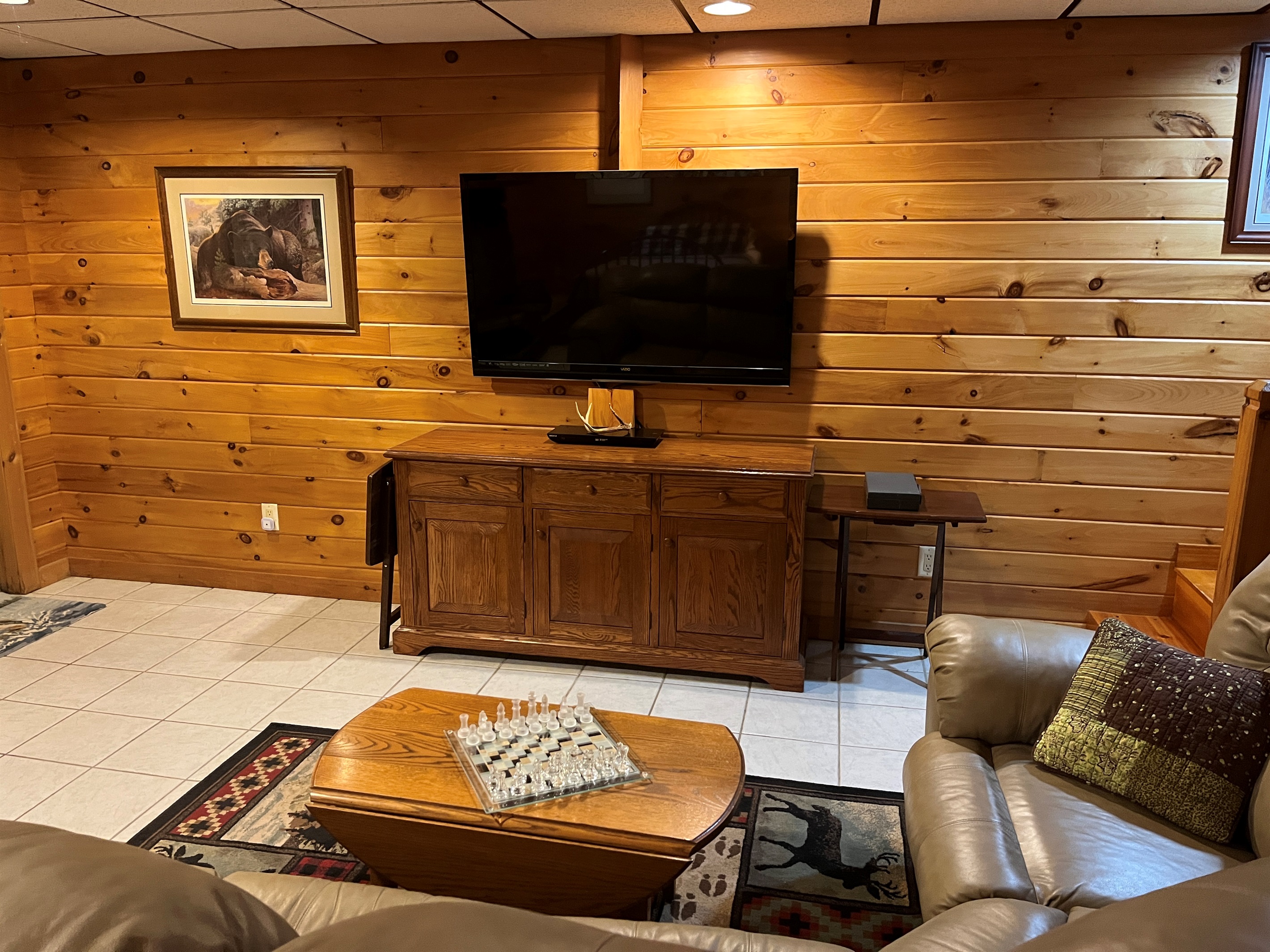 Lower level living area