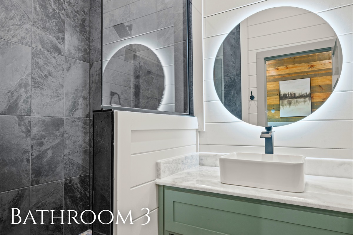 Every bathroom combines style and function, featuring sleek fixtures, modern lighting, and thoughtful design throughout.
