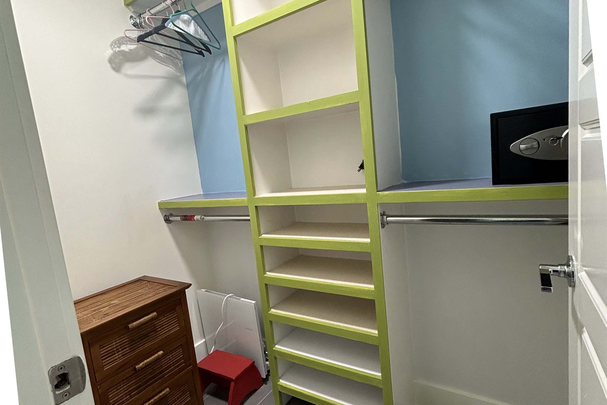 Ample closet space
