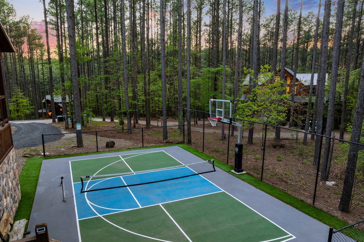 Private court, lights, camera play ball