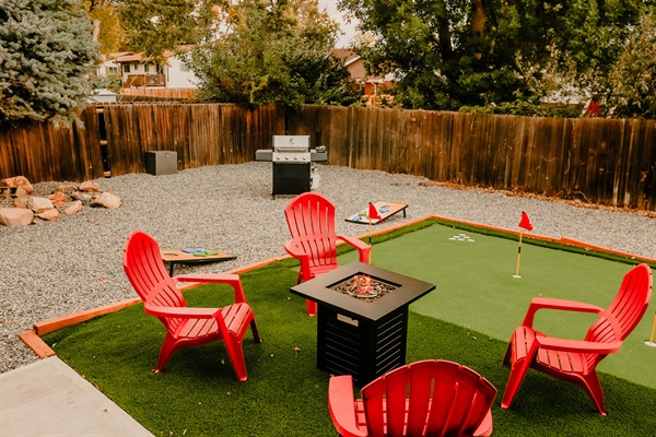 Swinging Fun with a View! – Tee off at our mini golf course and enjoy outdoor seating.