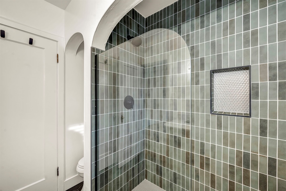 You'll feel like you're showering in luxury in this second bathroom.