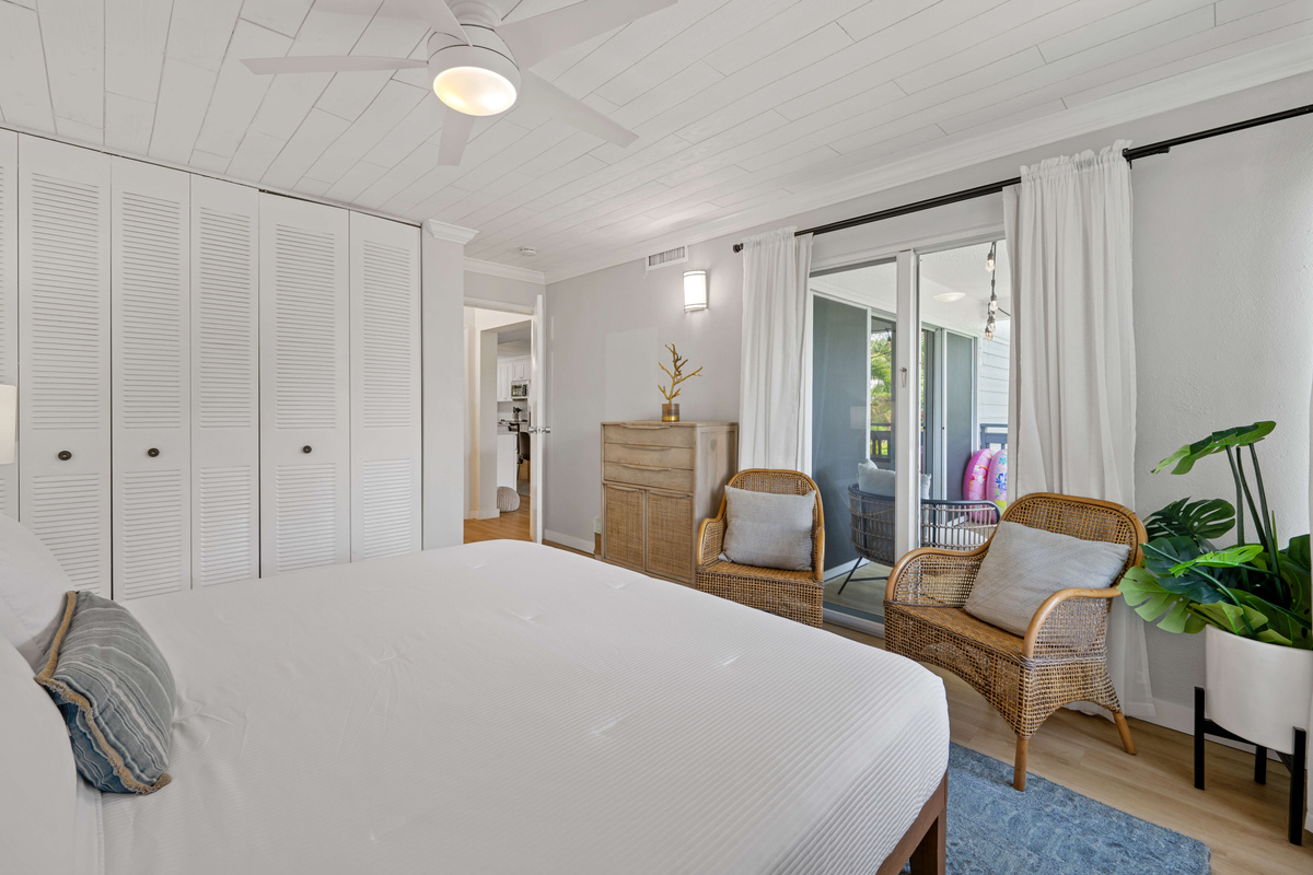 Relax and recharge in this welcoming island bedroom.