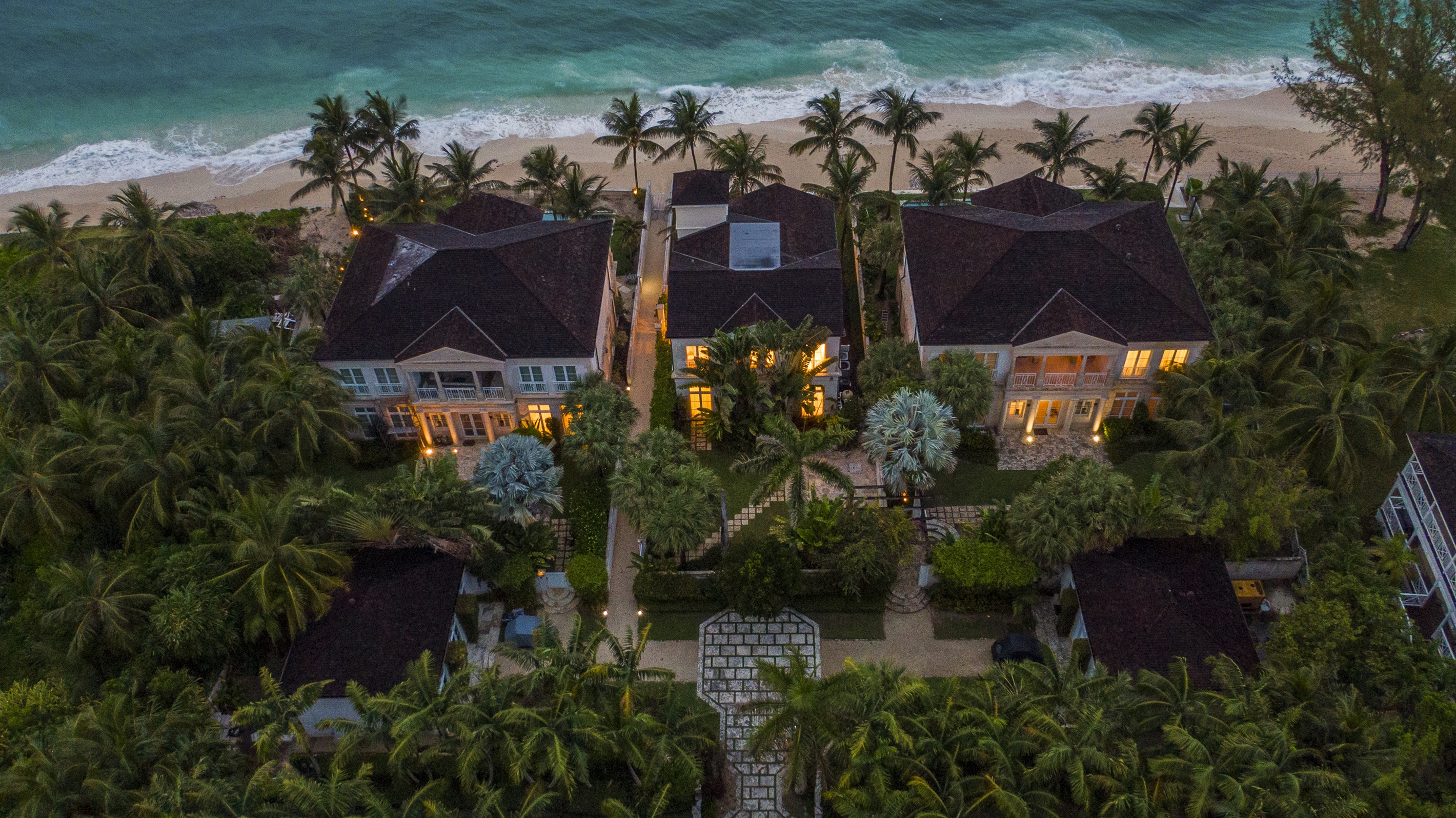 A view from above the Beach House Villas