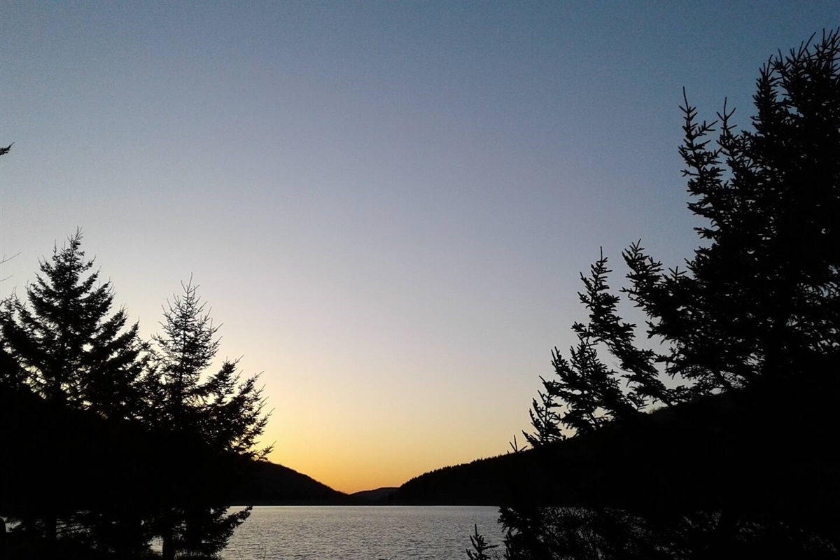 Sunset over Spruce Knob Lake