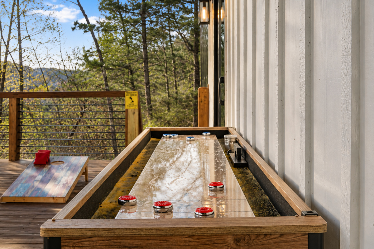 Friendly competition encouraged. Cornhole and Shuffleboard fun!
