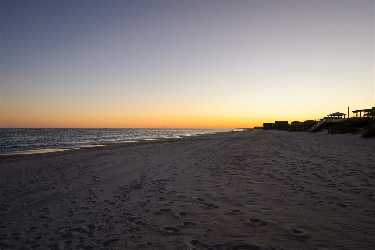 Peaceful sunset views right from the shoreline