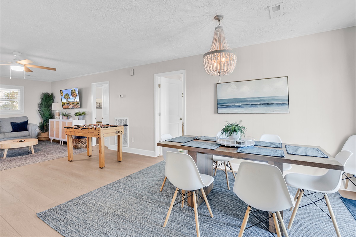 Dining Room table, with seating for 8.