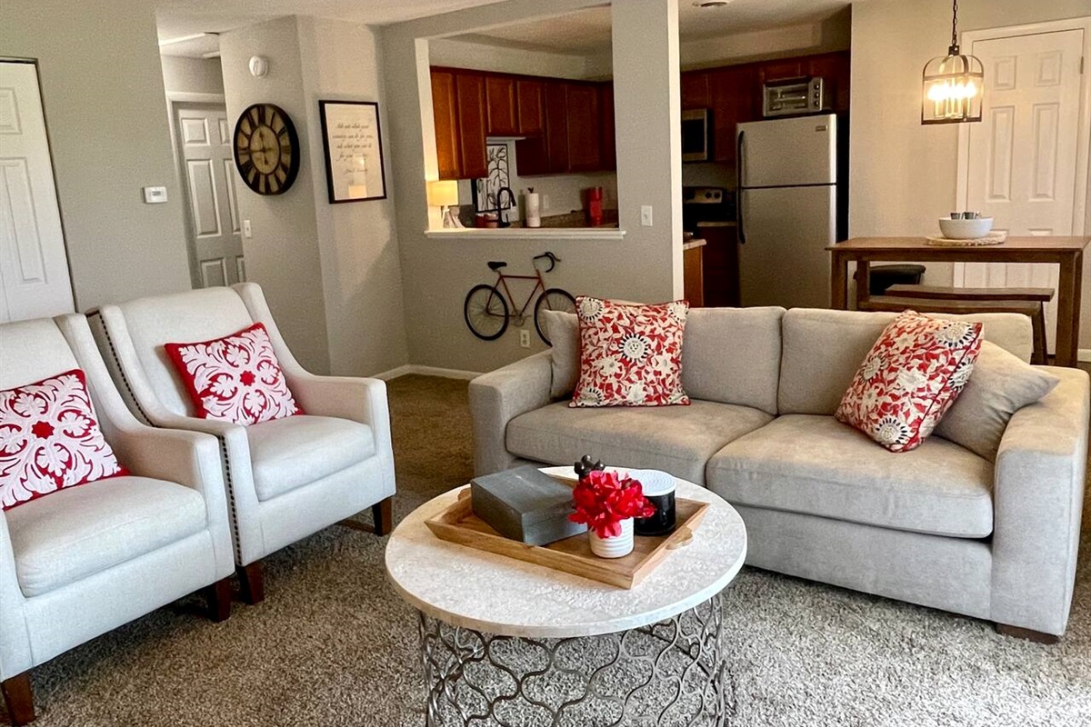 Cozy living room with comfortable seating.