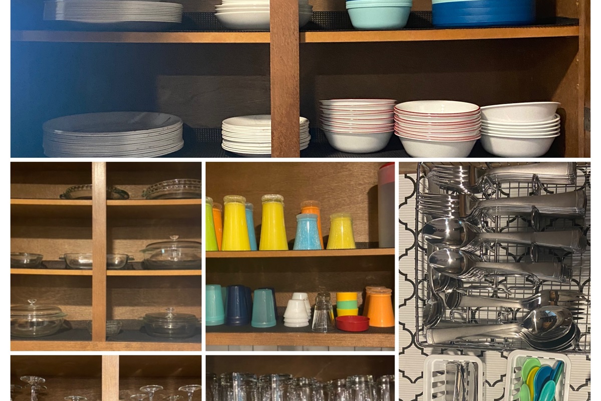 what you will find in the cabinets