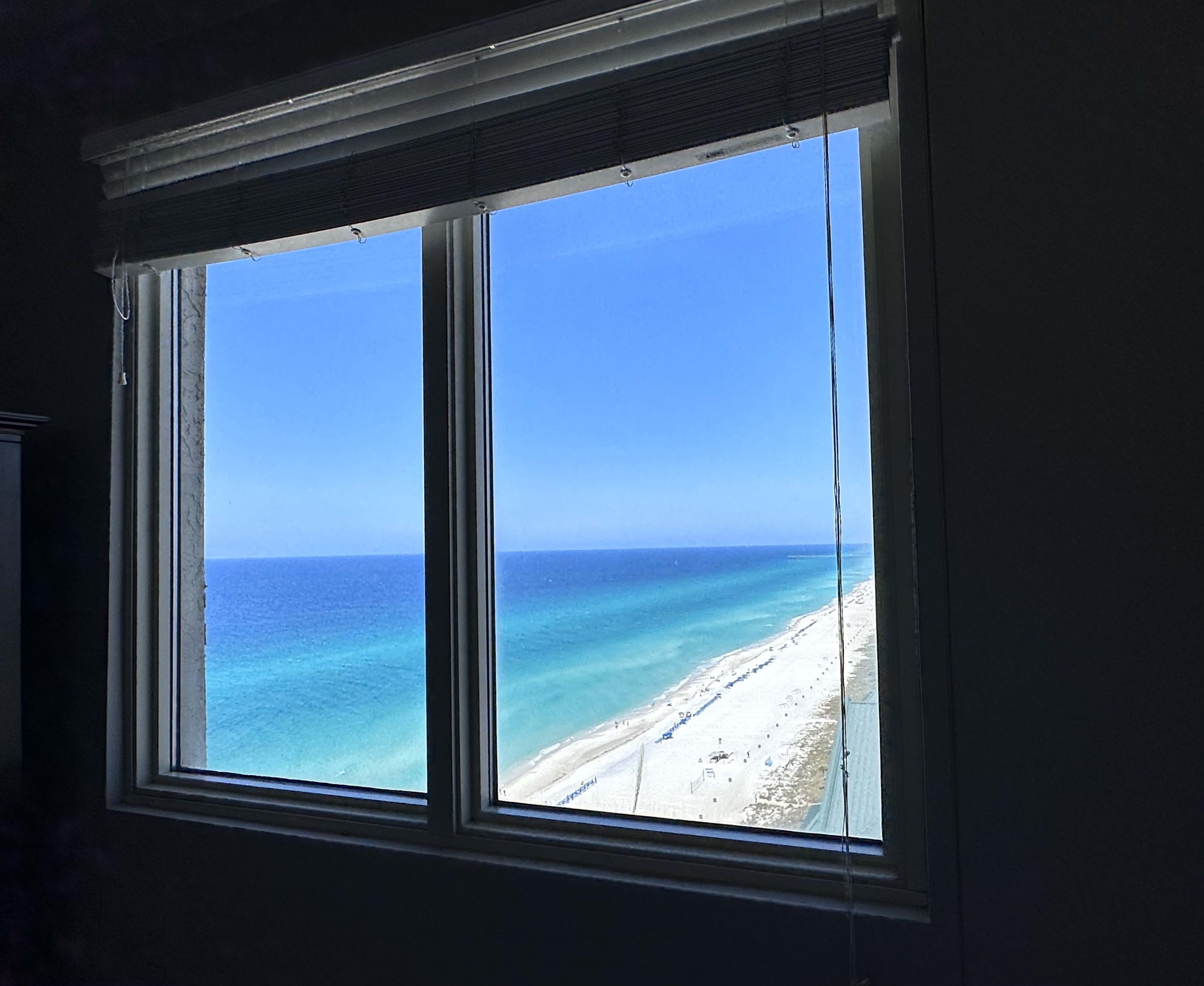OCEANFRONT corner means both king bedrooms have a view!  Here's the Seahorse Suite ocean view