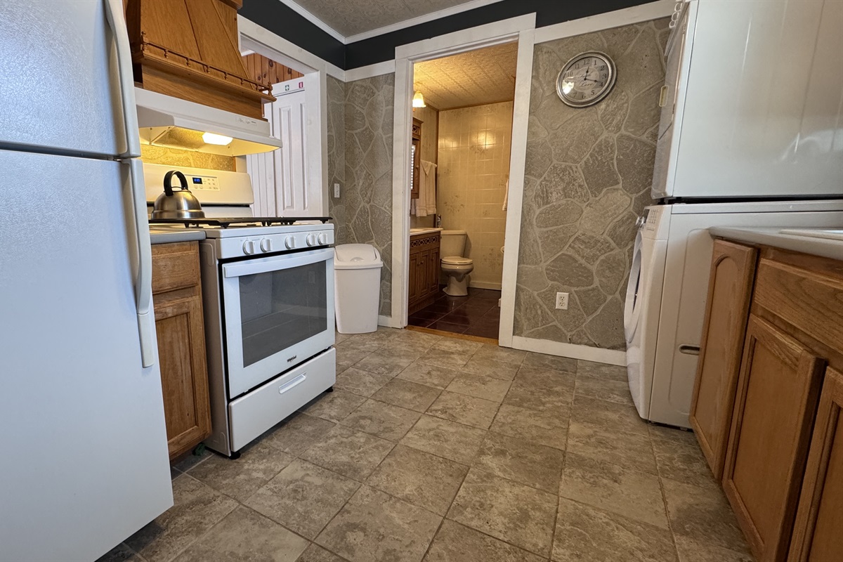 Kitchen with Washer and Dryer