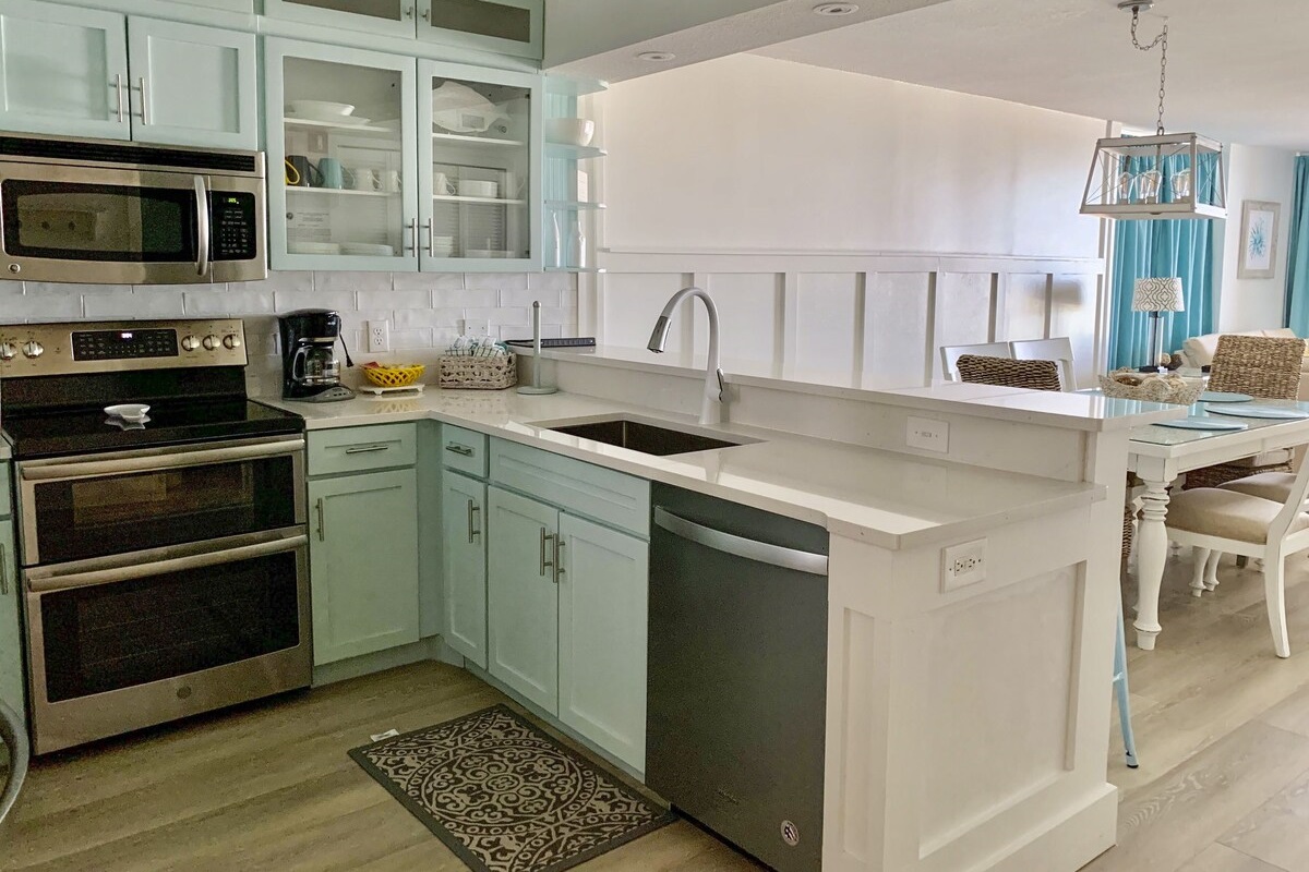 Freshly updated gourmet kitchen 
