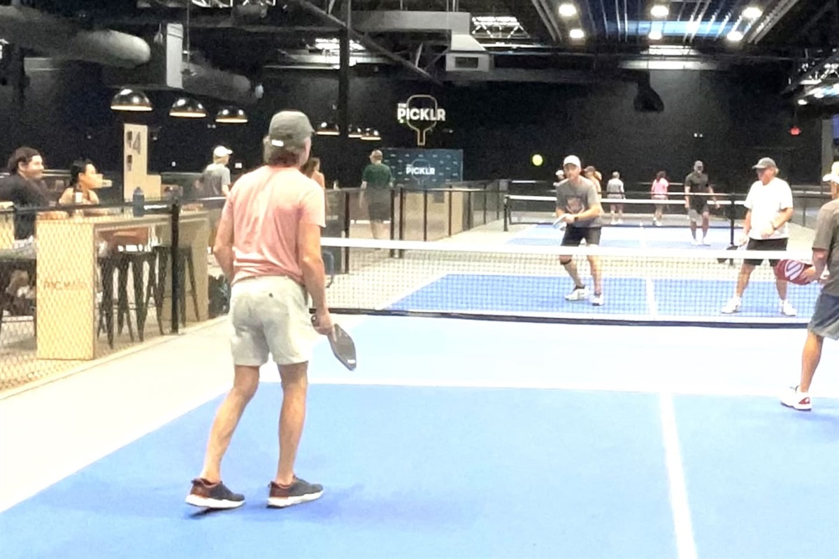 Enjoy indoor pickleball here at the Picklr  - ten minutes from the house.