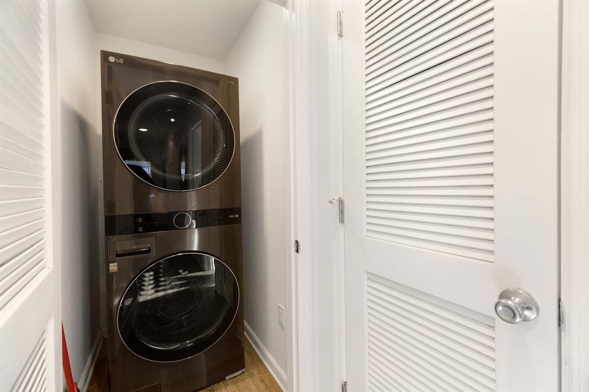 Pack light and stay fresh during your stay with a full washer and dryer.
