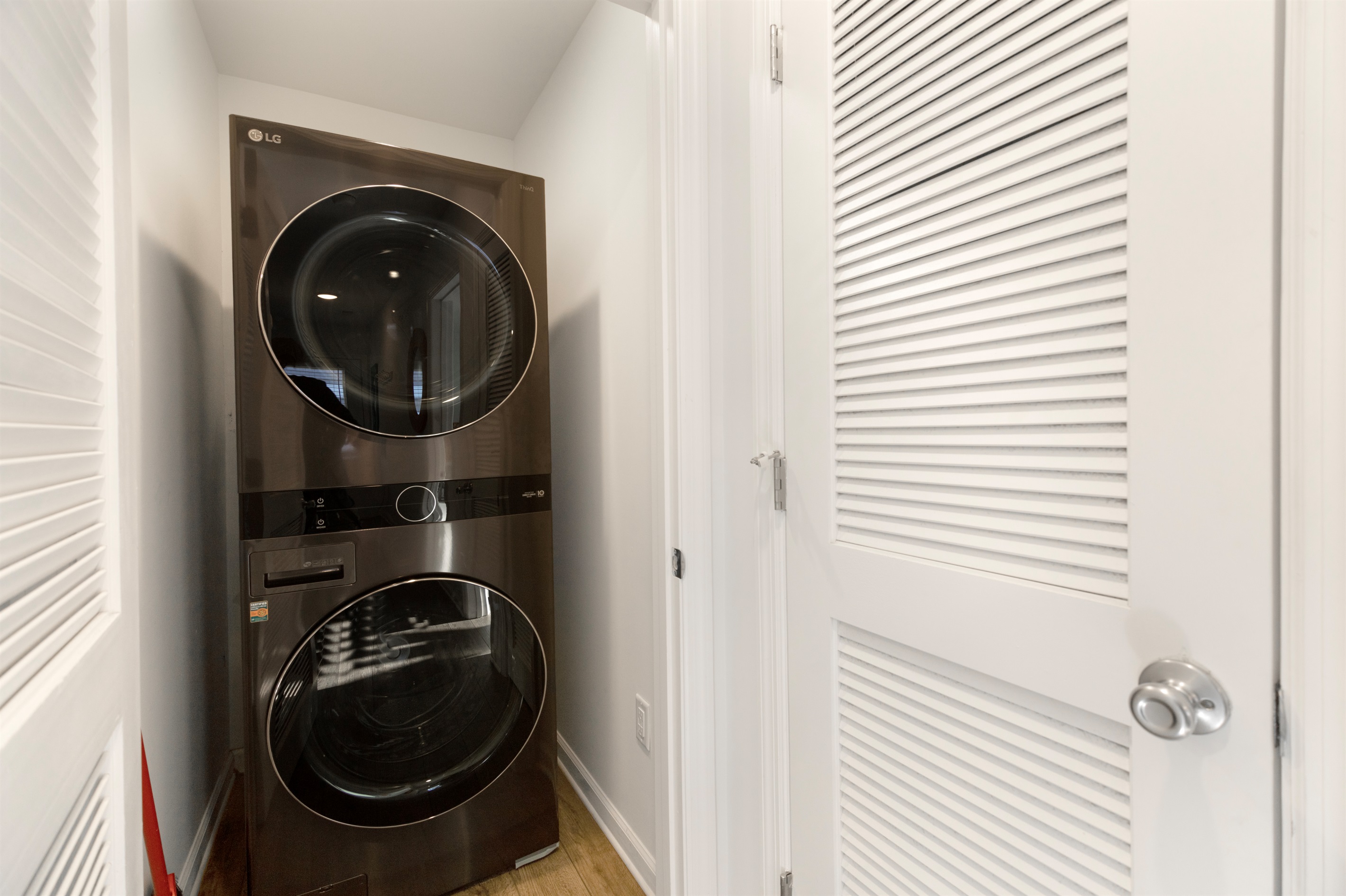 Pack light and stay fresh during your stay with a full washer and dryer.